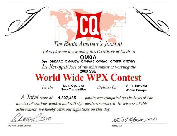 CQ WW WPX SSB 2009