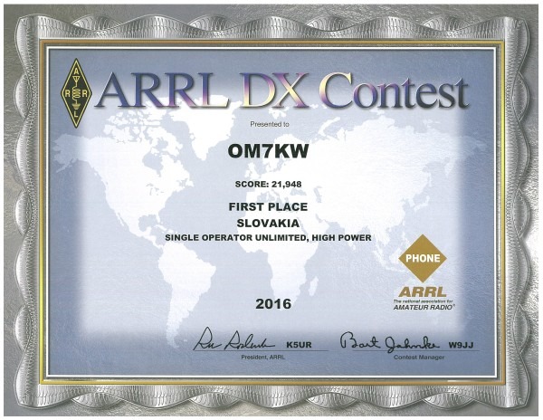ARRL DX SSB 2016